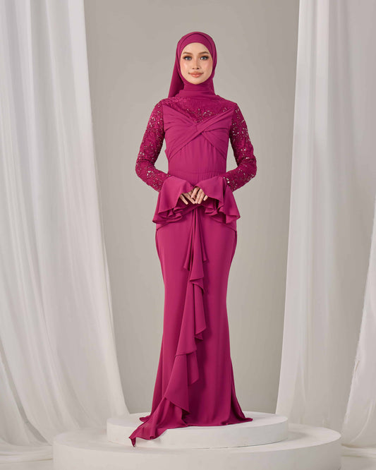 SEPHIA DRESS (DARK FUCHIA) PO