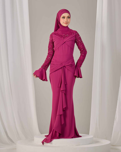 SEPHIA DRESS (DARK FUCHSIA)