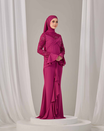 SEPHIA DRESS (DARK FUCHIA) PO