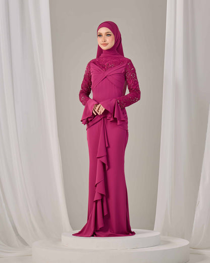 SEPHIA DRESS (DARK FUCHSIA)
