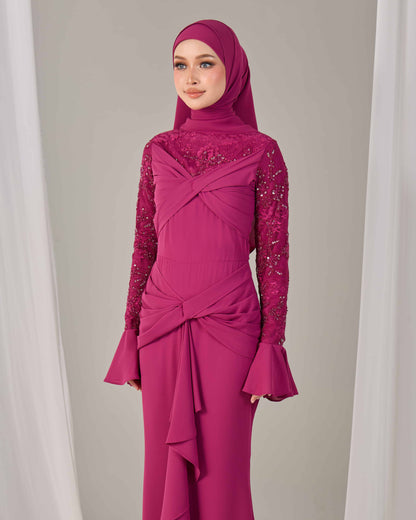 SEPHIA DRESS (DARK FUCHSIA)