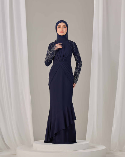 LUNARA DRESS (NAVY BLUE)