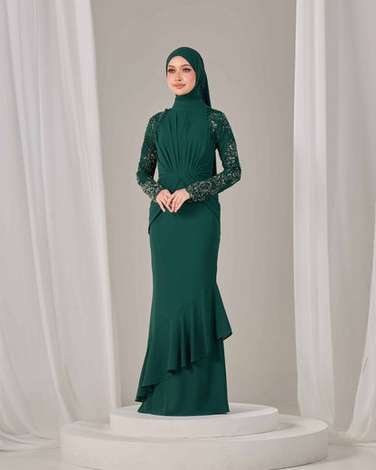 LUNARA DRESS (EMERALD GREEN)