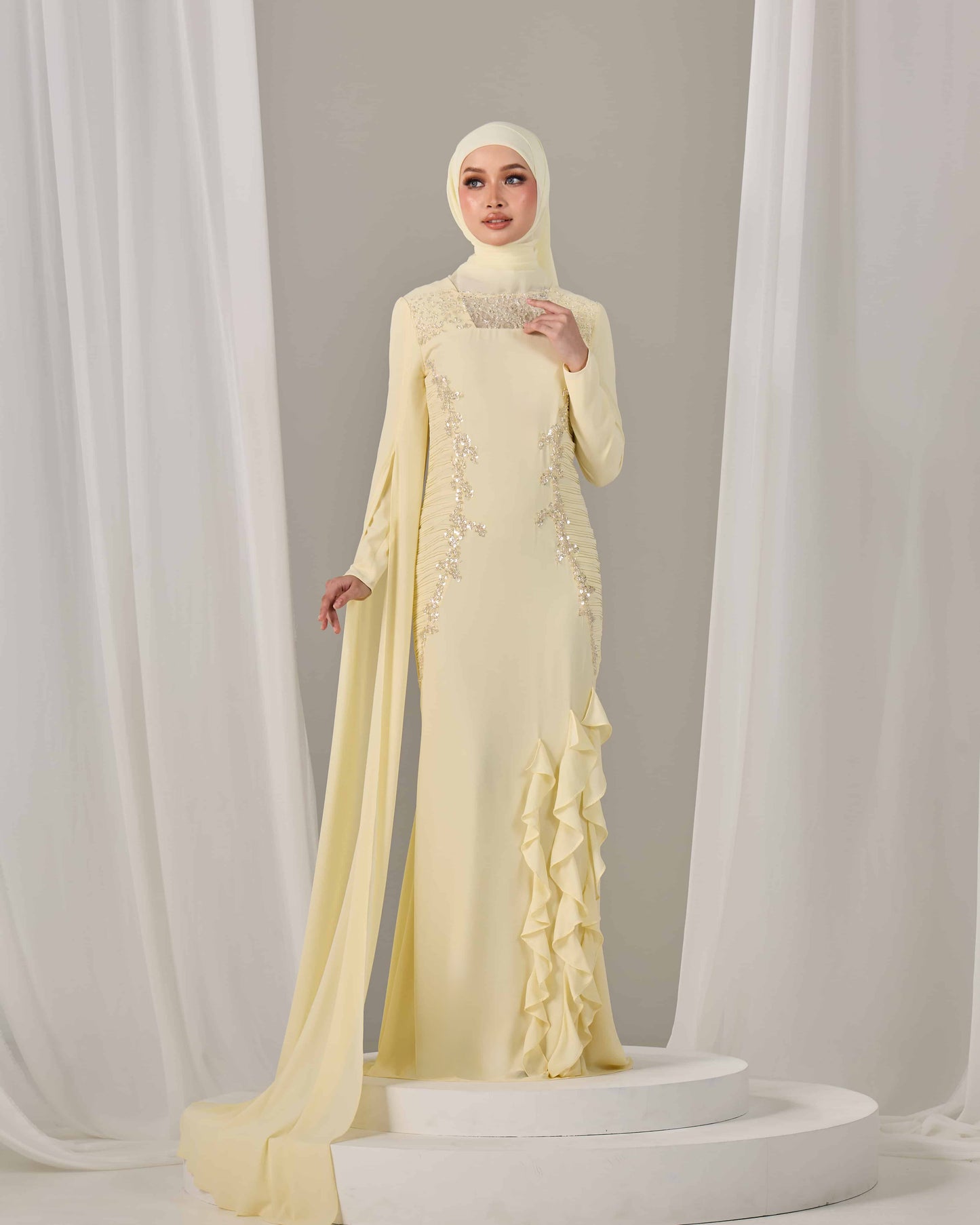 CLAIRE DRESS (LIGHT YELLOW)