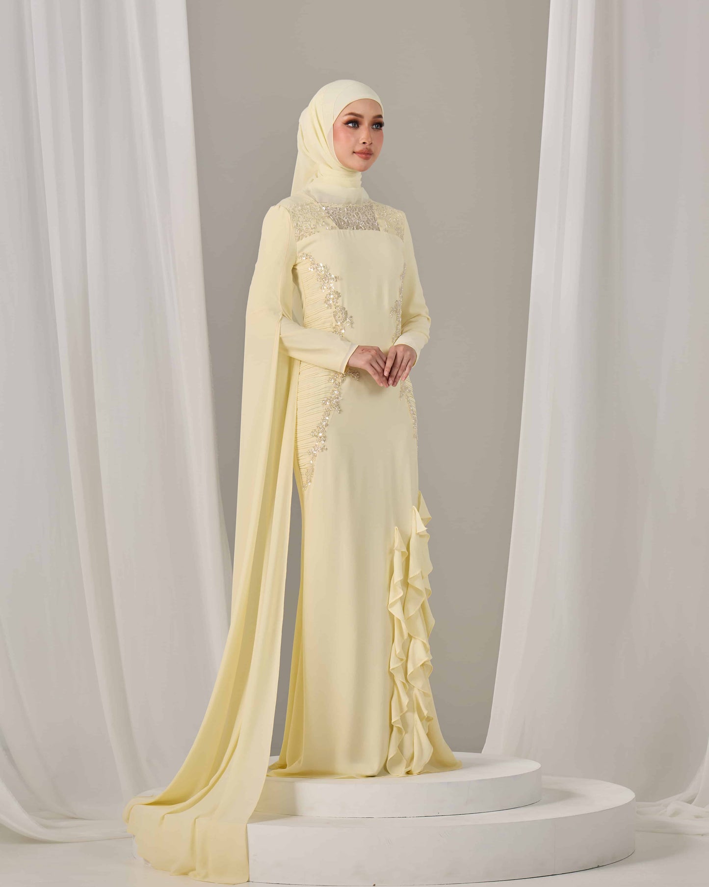 CLAIRE DRESS (LIGHT YELLOW)