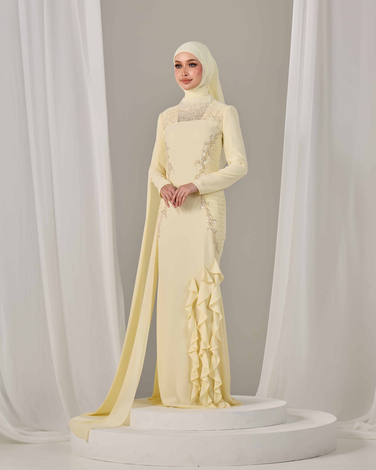 CLAIRE DRESS (LIGHT YELLOW)