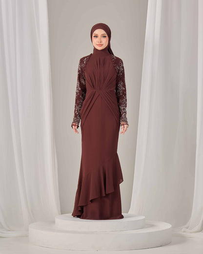 LUNARA DRESS (RICH BROWN)