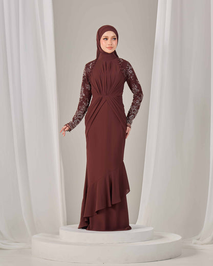 LUNARA DRESS (RICH BROWN)
