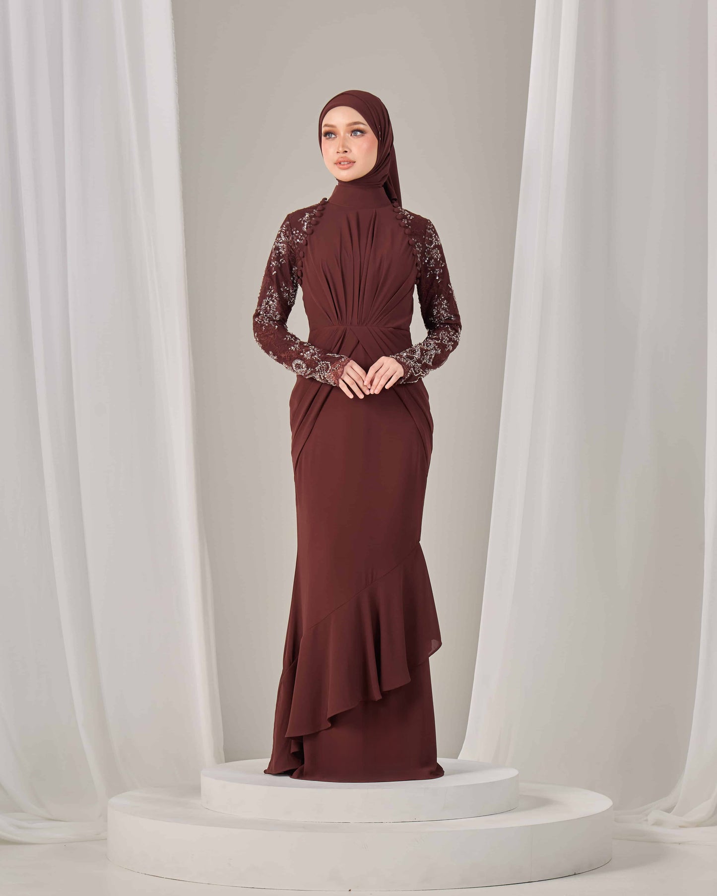 LUNARA DRESS (RICH BROWN)