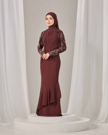 LUNARA DRESS (RICH BROWN)