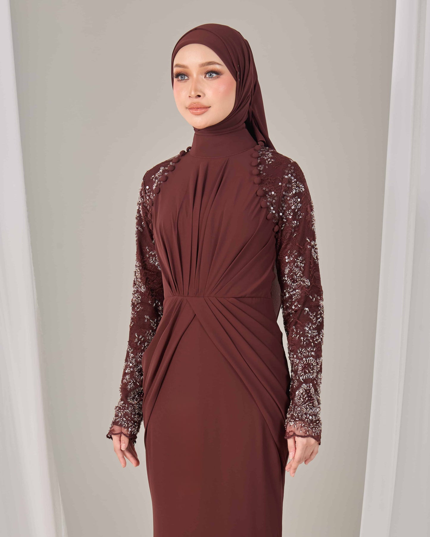 LUNARA DRESS (RICH BROWN)