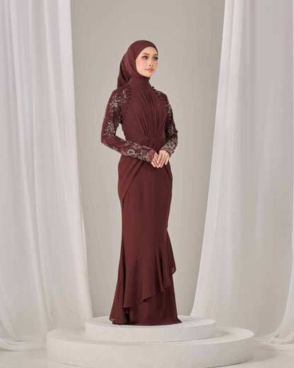 LUNARA DRESS (RICH BROWN)