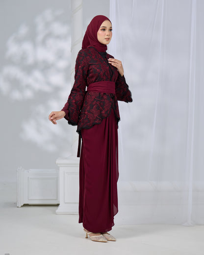 MINOR DEFECT EVELIA KURUNG (BURGUNDY)
