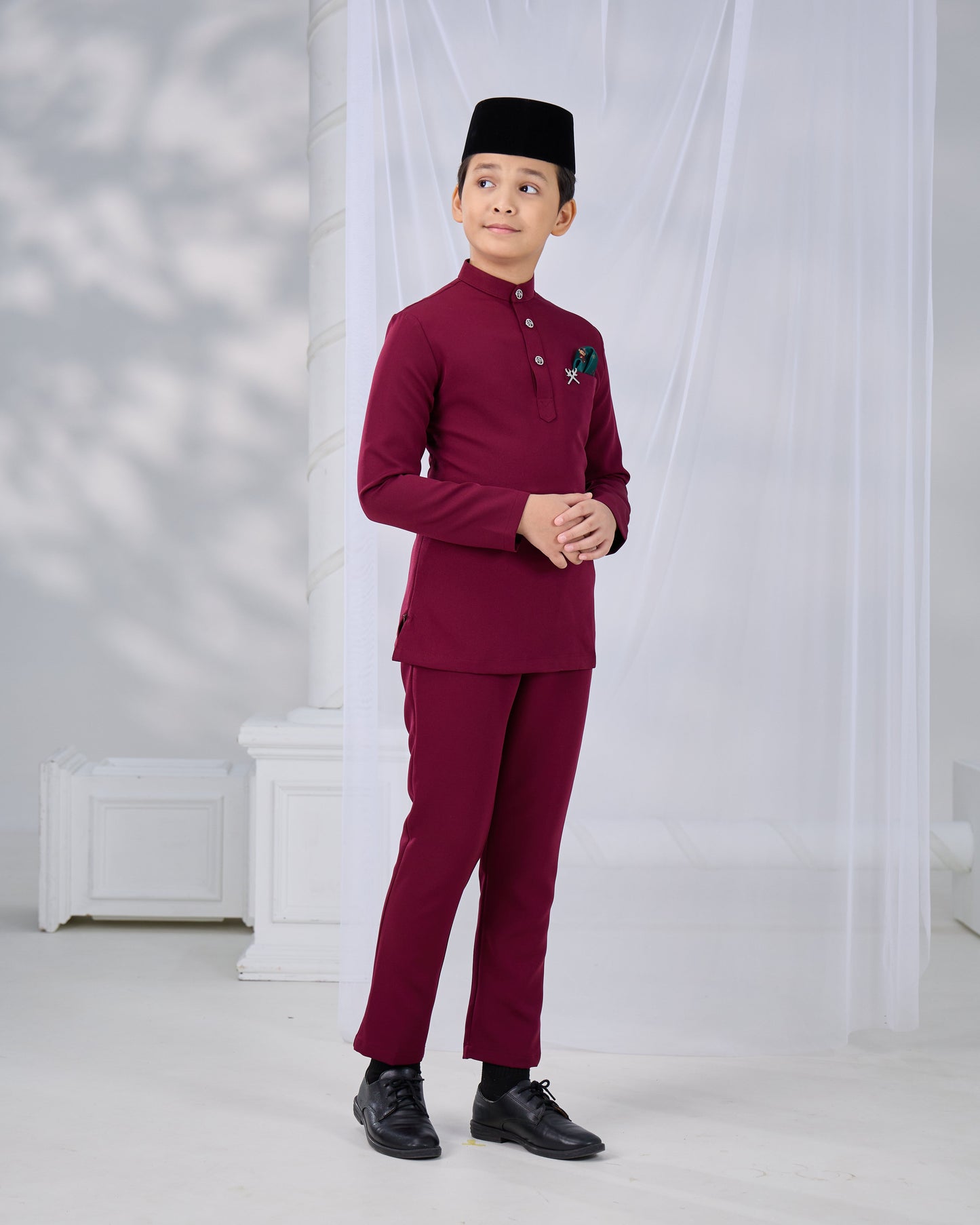 MINOR DEFECT SOULTAN BAJU MELAYU FOR KIDS (BURGUNDY)