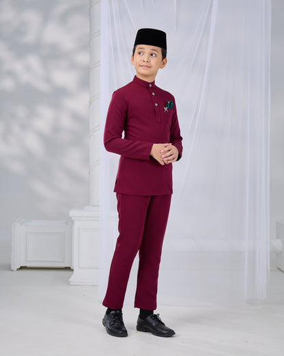MINOR DEFECT SOULTAN BAJU MELAYU FOR KIDS (BURGUNDY)