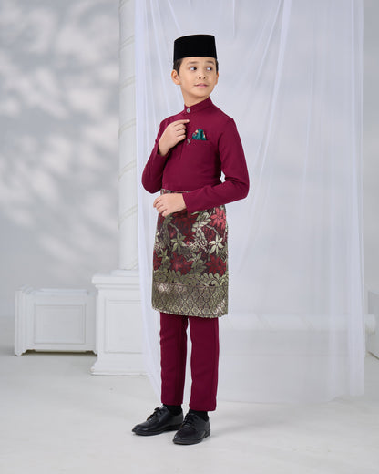MINOR DEFECT SOULTAN BAJU MELAYU FOR KIDS (BURGUNDY)