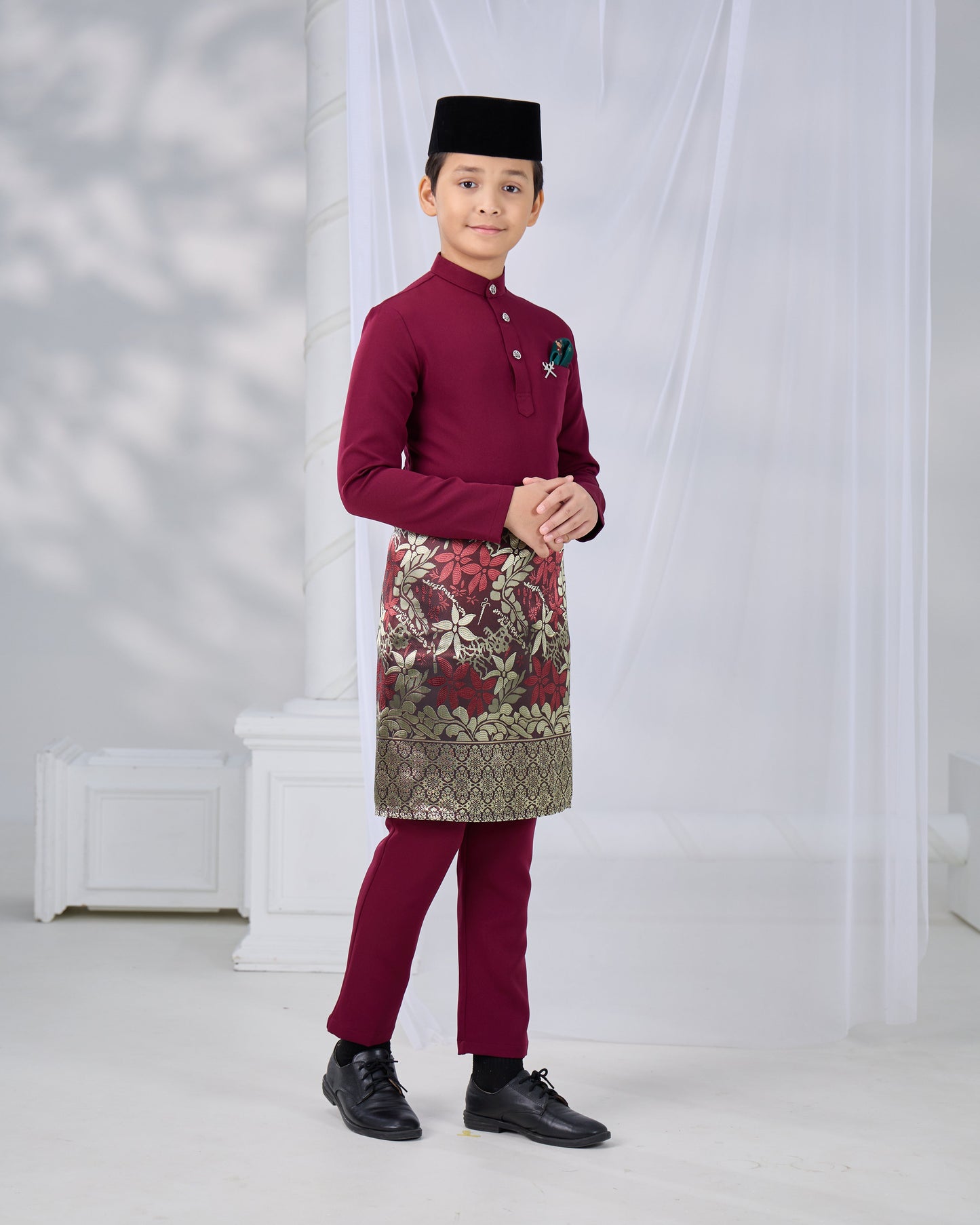 MINOR DEFECT SOULTAN BAJU MELAYU FOR KIDS (BURGUNDY)