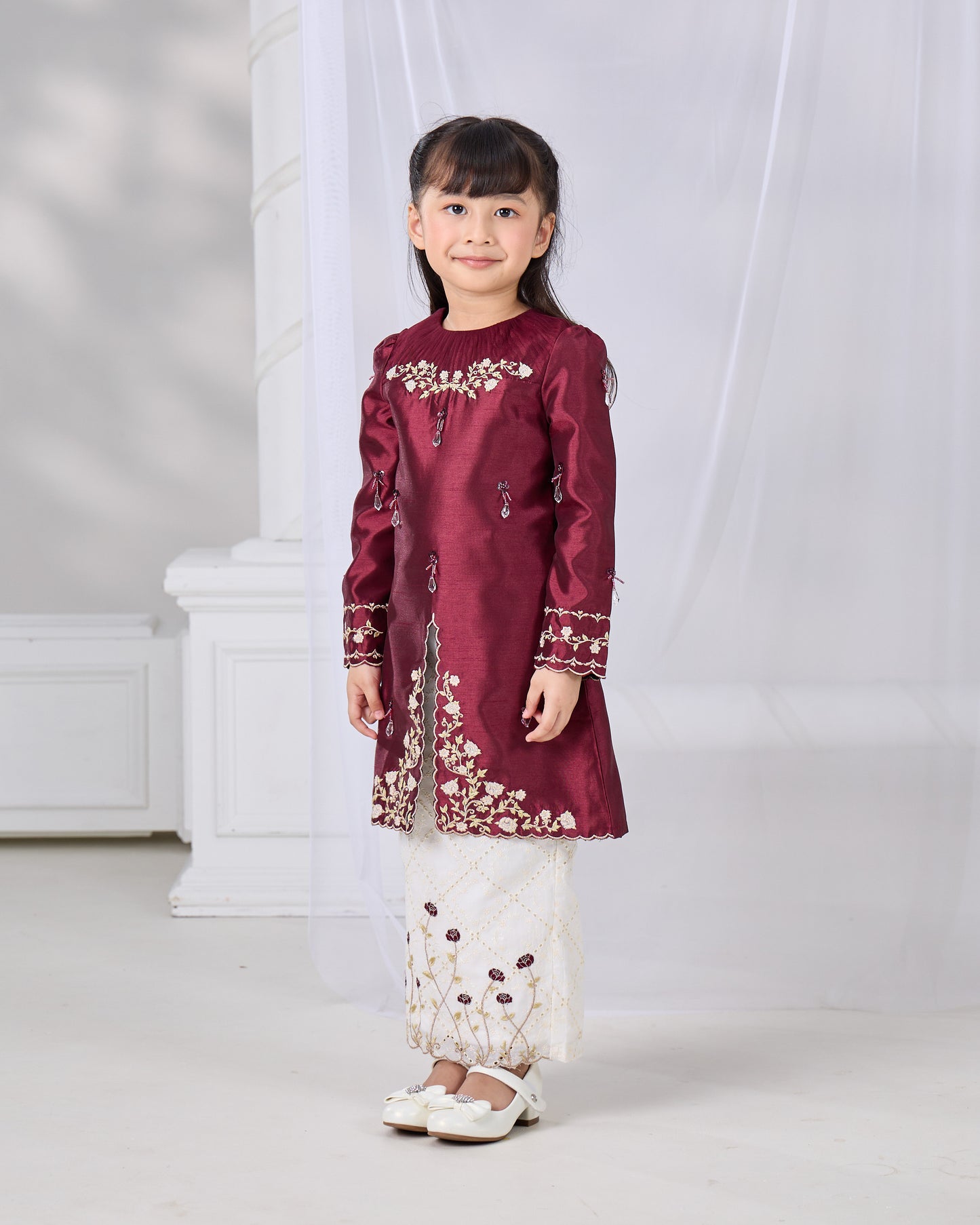 NADRA KURUNG KIDS (BURGUNDY)