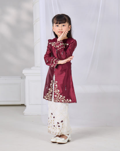 NADRA KURUNG KIDS (BURGUNDY)