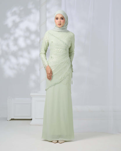 ERISHYA DRESS (GREEN TEA)