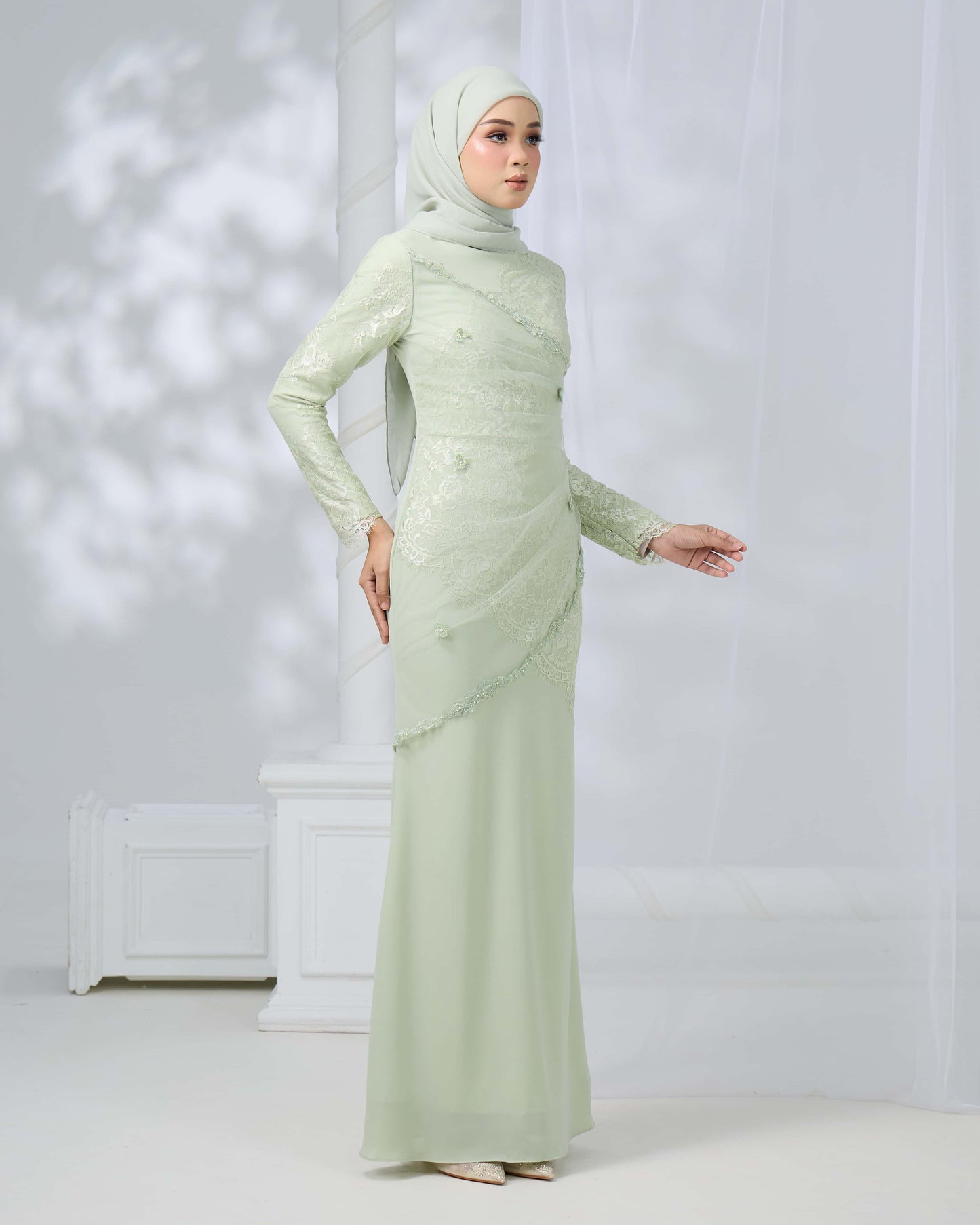 ERISHYA DRESS (GREEN TEA)