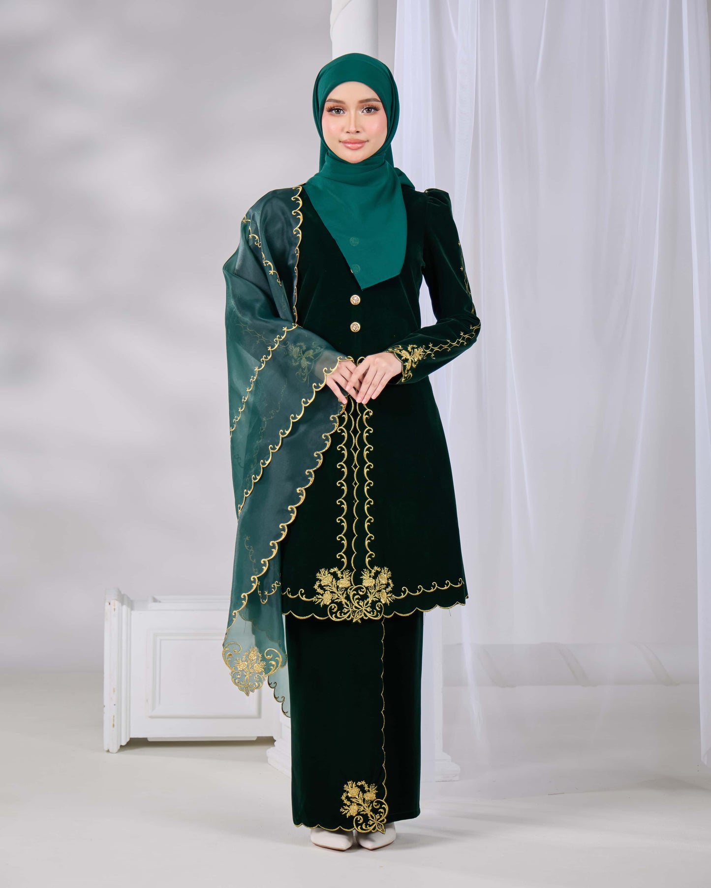 VEIL CODE A2236 (EMERALD GREEN)