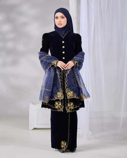 NAIFAH KEBAYA (NAVY BLUE)