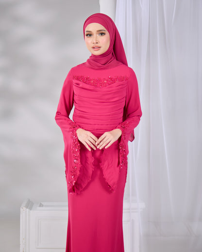 SABRENA DRESS (FUSCHIA)