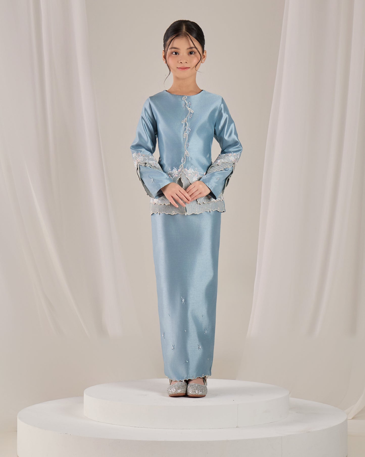 KATHRYN MINI KURUNG KIDS (MISTY BLUE)