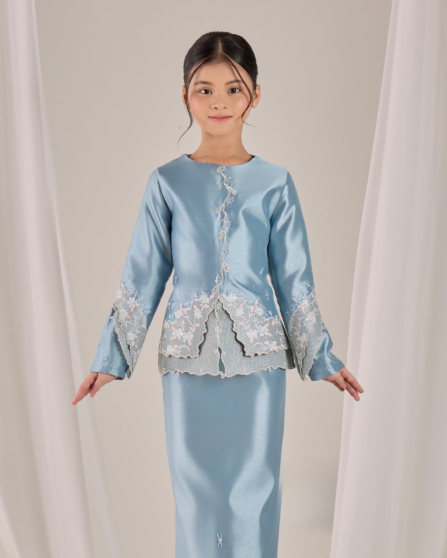 KATHRYN MINI KURUNG KIDS (MISTY BLUE)