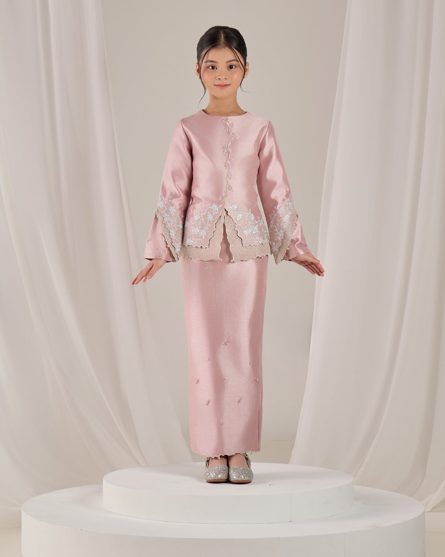 KATHRYN MINI KURUNG KIDS (DUSTY PINK)