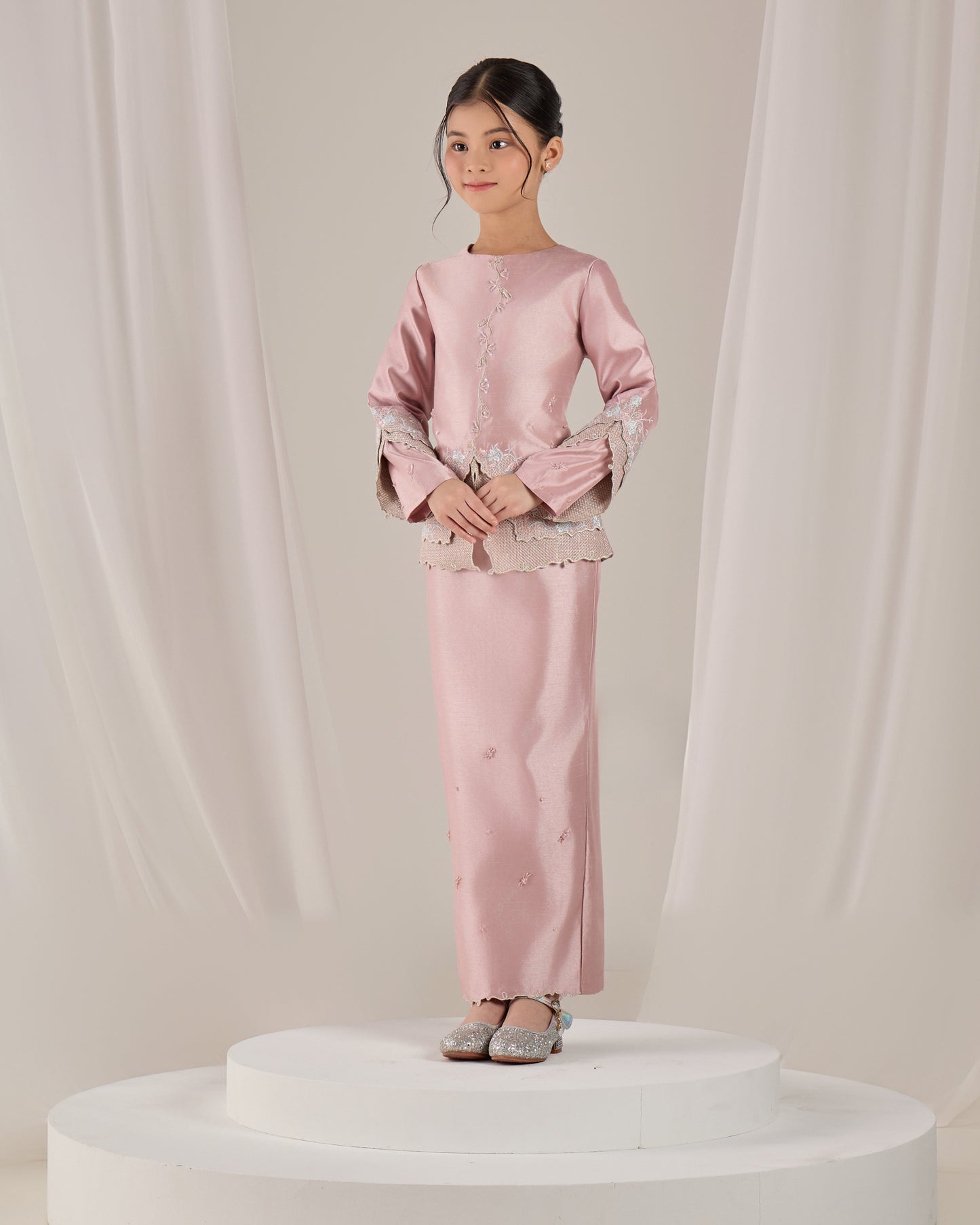 KATHRYN MINI KURUNG KIDS (DUSTY PINK)