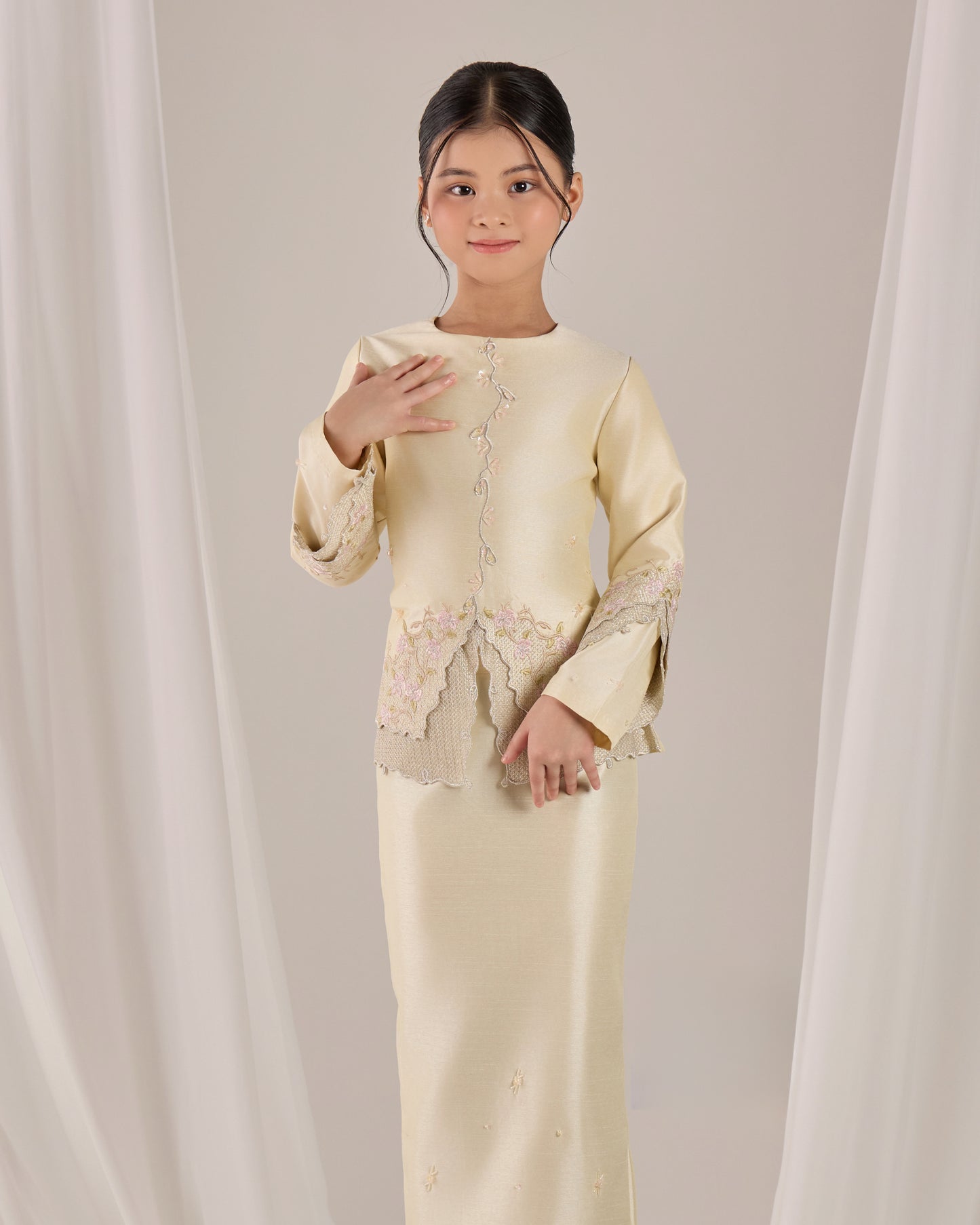 KATHRYN MINI KURUNG KIDS (SOFT YELLOW)