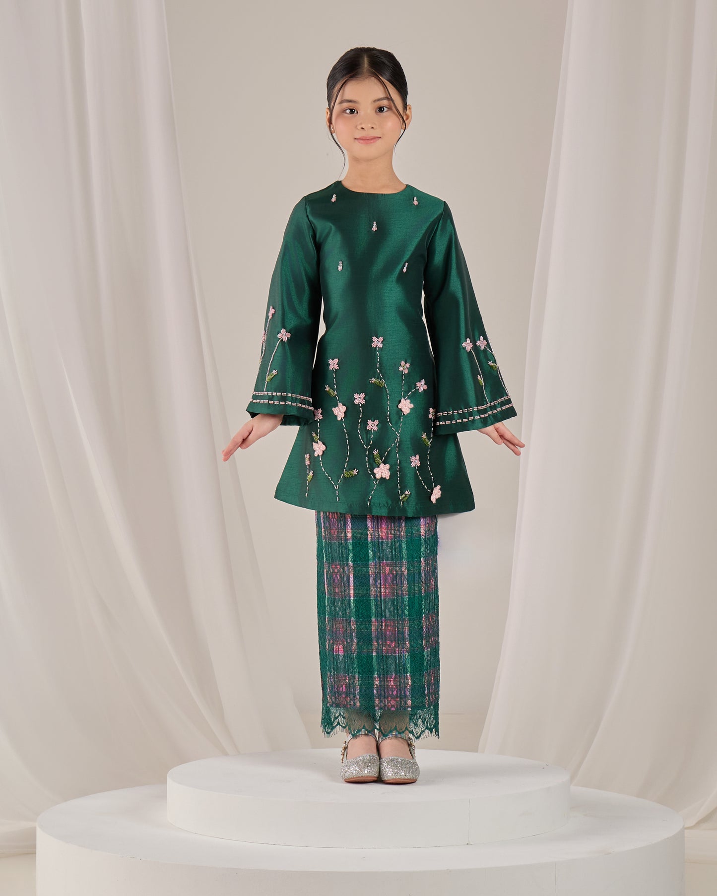 NOURAH KURUNG KIDS (EMERALD GREEN)