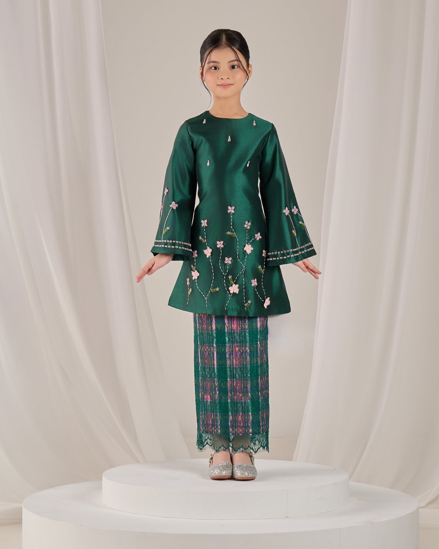 MINOR DEFECT NOURAH KURUNG KIDS (EMERALD GREEN)