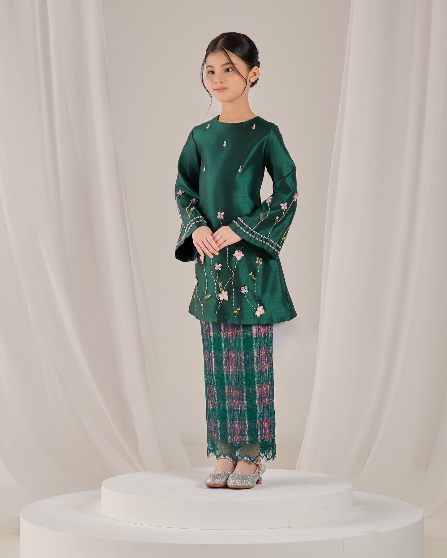 MINOR DEFECT NOURAH KURUNG KIDS (EMERALD GREEN)