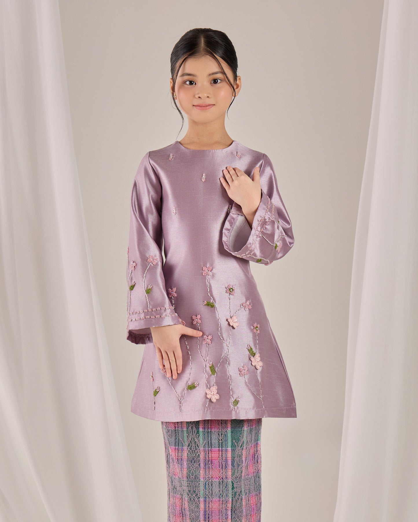 MINOR DEFECT NOURAH KURUNG KIDS (LAVENDER)
