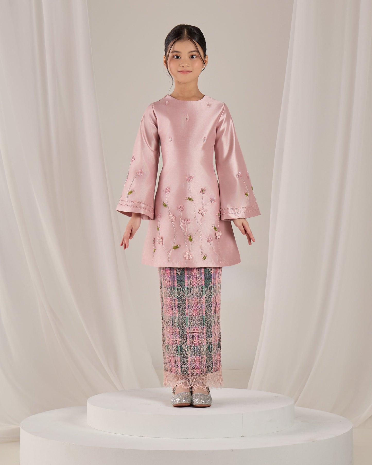 MINOR DEFECT NOURAH KURUNG KIDS (DUSTY PINK)
