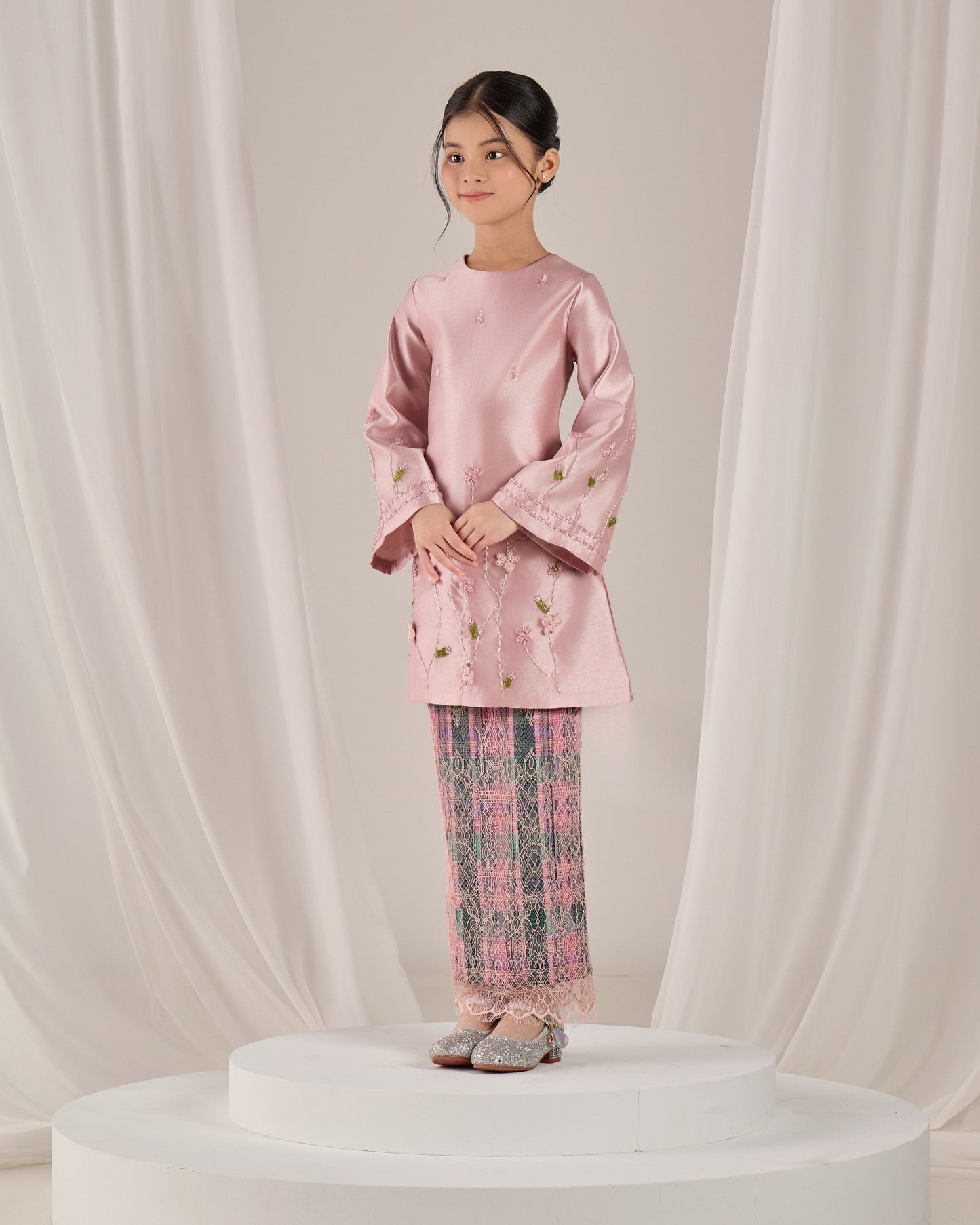 MINOR DEFECT NOURAH KURUNG KIDS (DUSTY PINK)