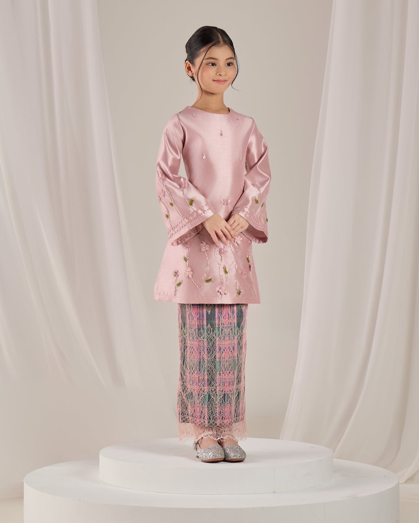 MINOR DEFECT NOURAH KURUNG KIDS (DUSTY PINK)