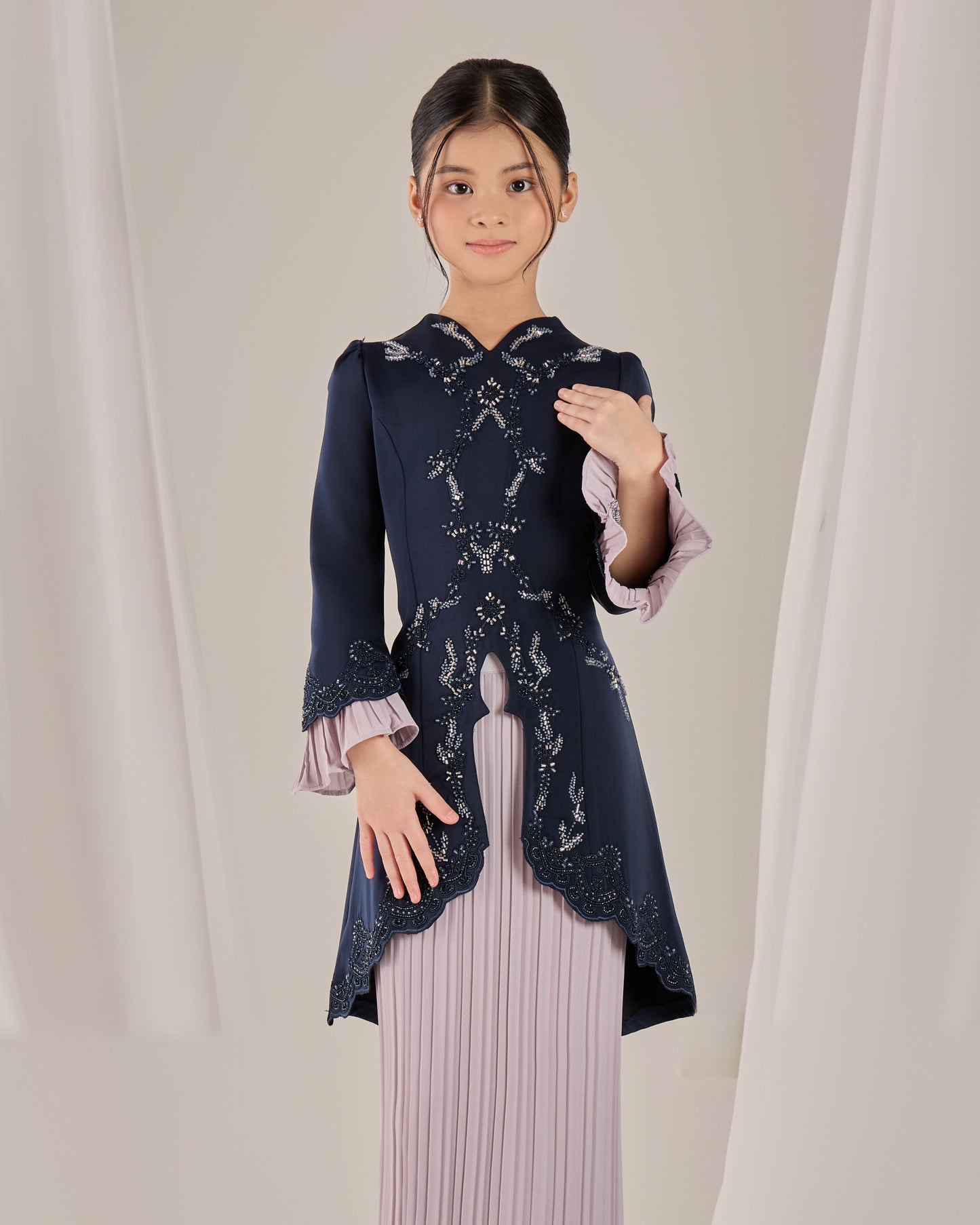 ISYRA KURUNG KIDS (NAVY BLUE)