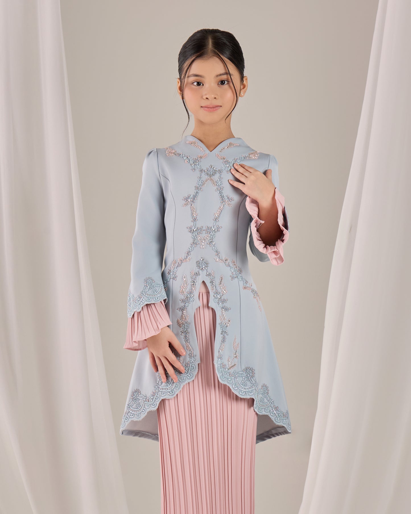 ISYRA KURUNG KIDS (POWDER BLUE)