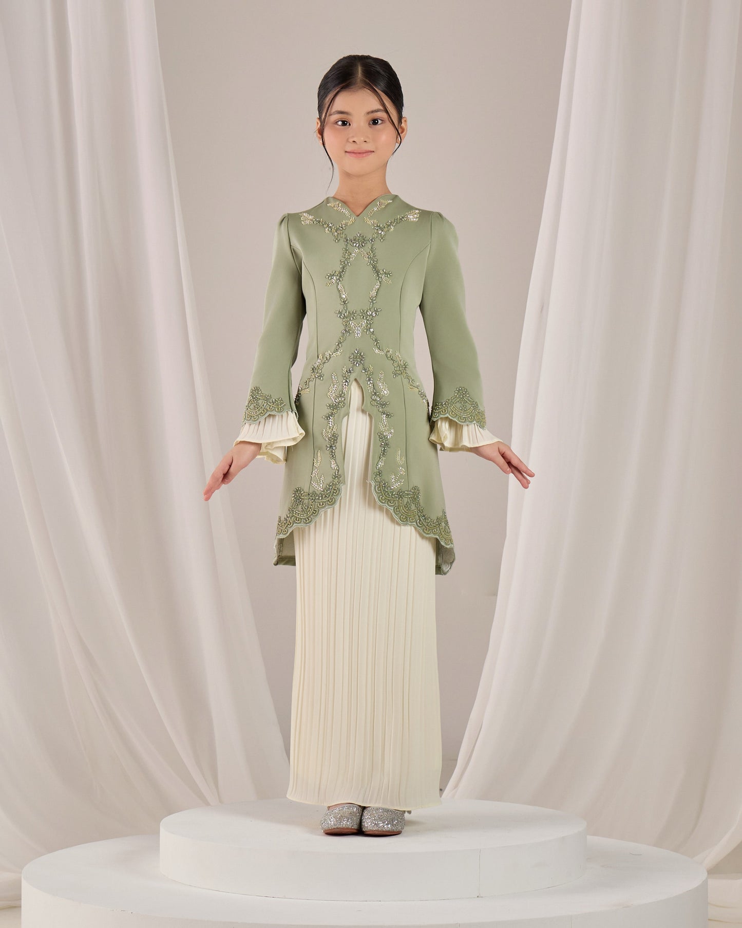 ISYRA KURUNG KIDS (SAGE GREEN)