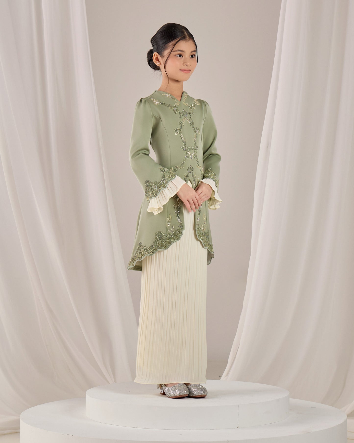 ISYRA KURUNG KIDS (SAGE GREEN)