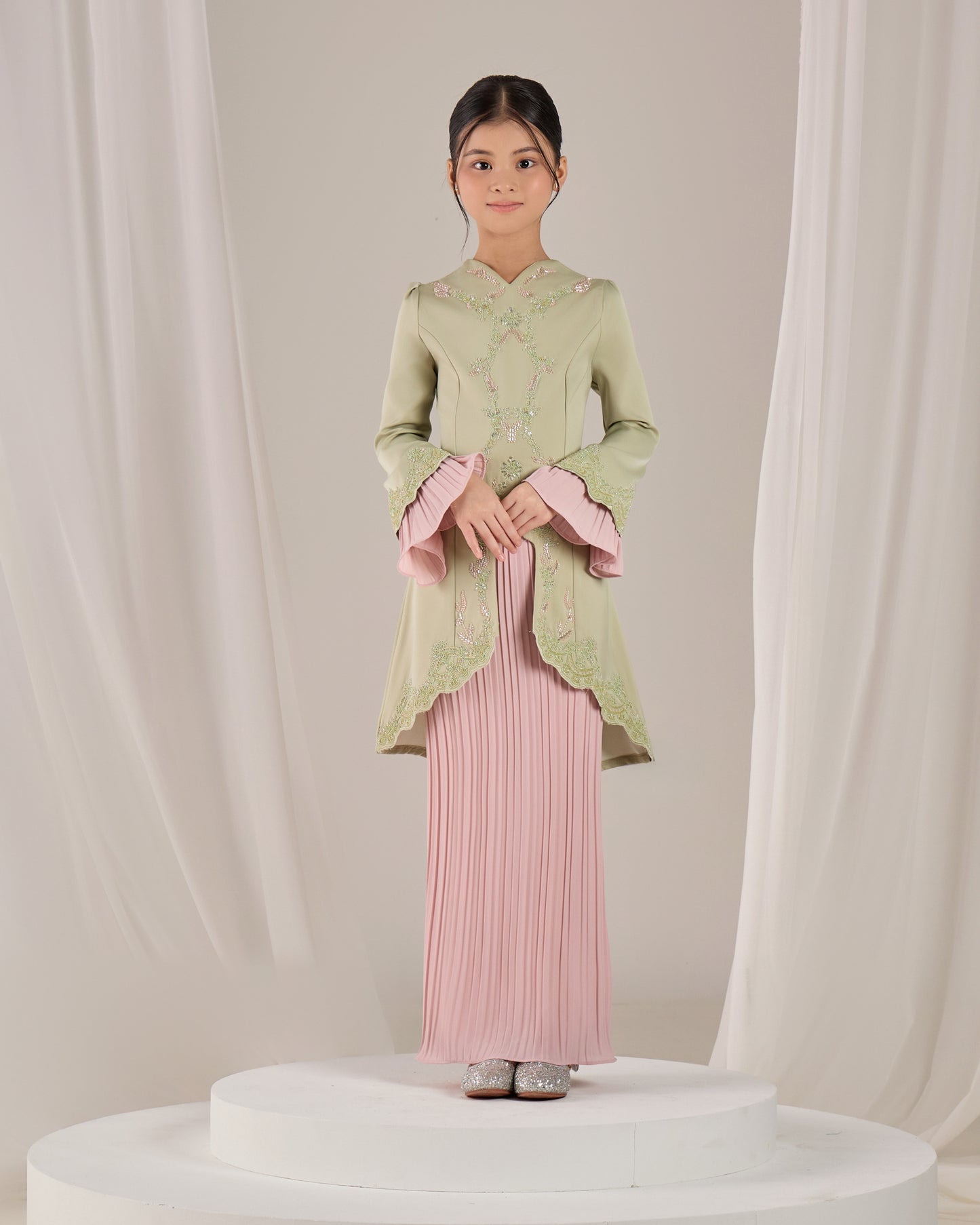 ISYRA KURUNG KIDS (MATCHA)