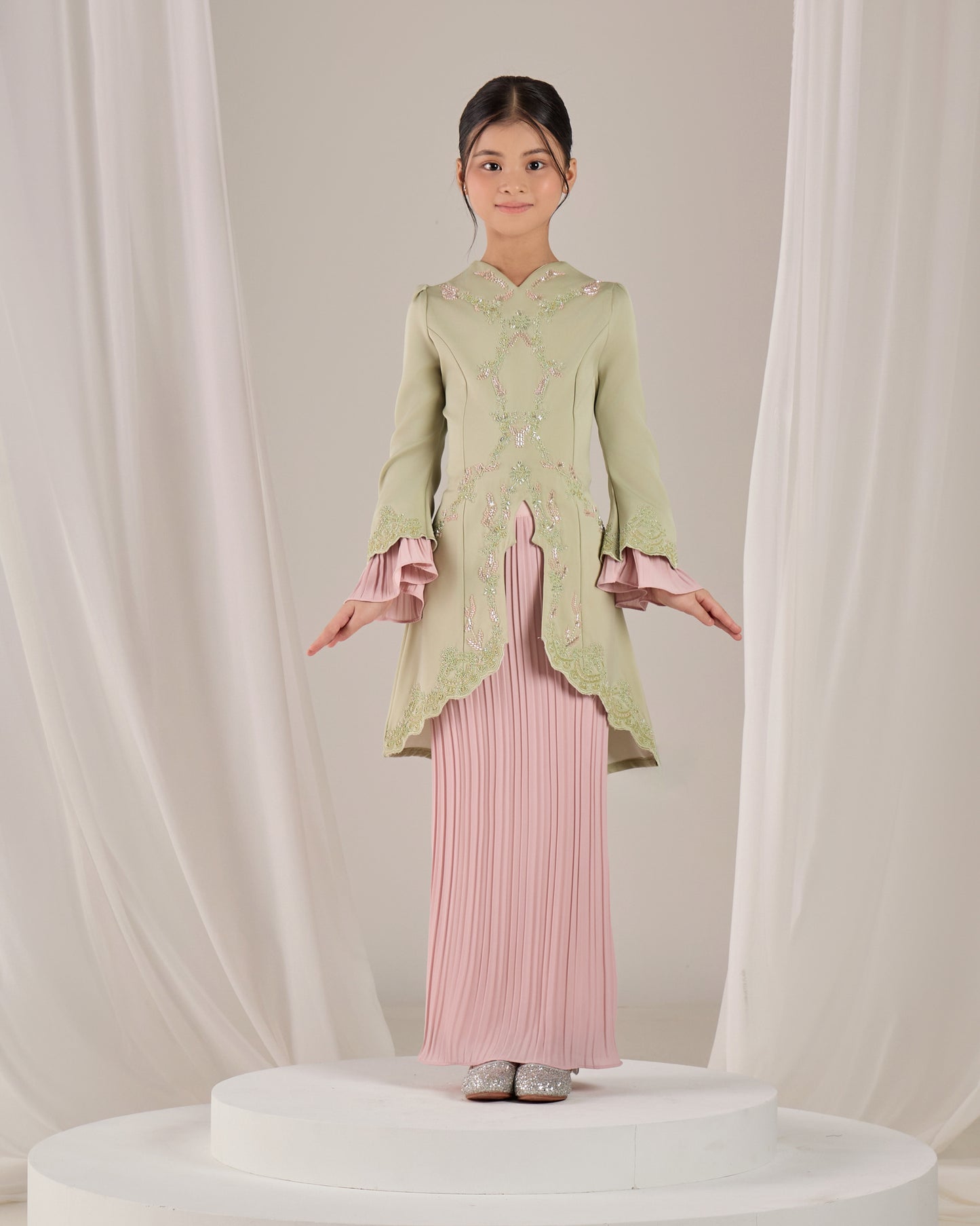 ISYRA KURUNG KIDS (MATCHA)