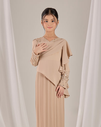 ADALINE DRESS KIDS (LATTE )