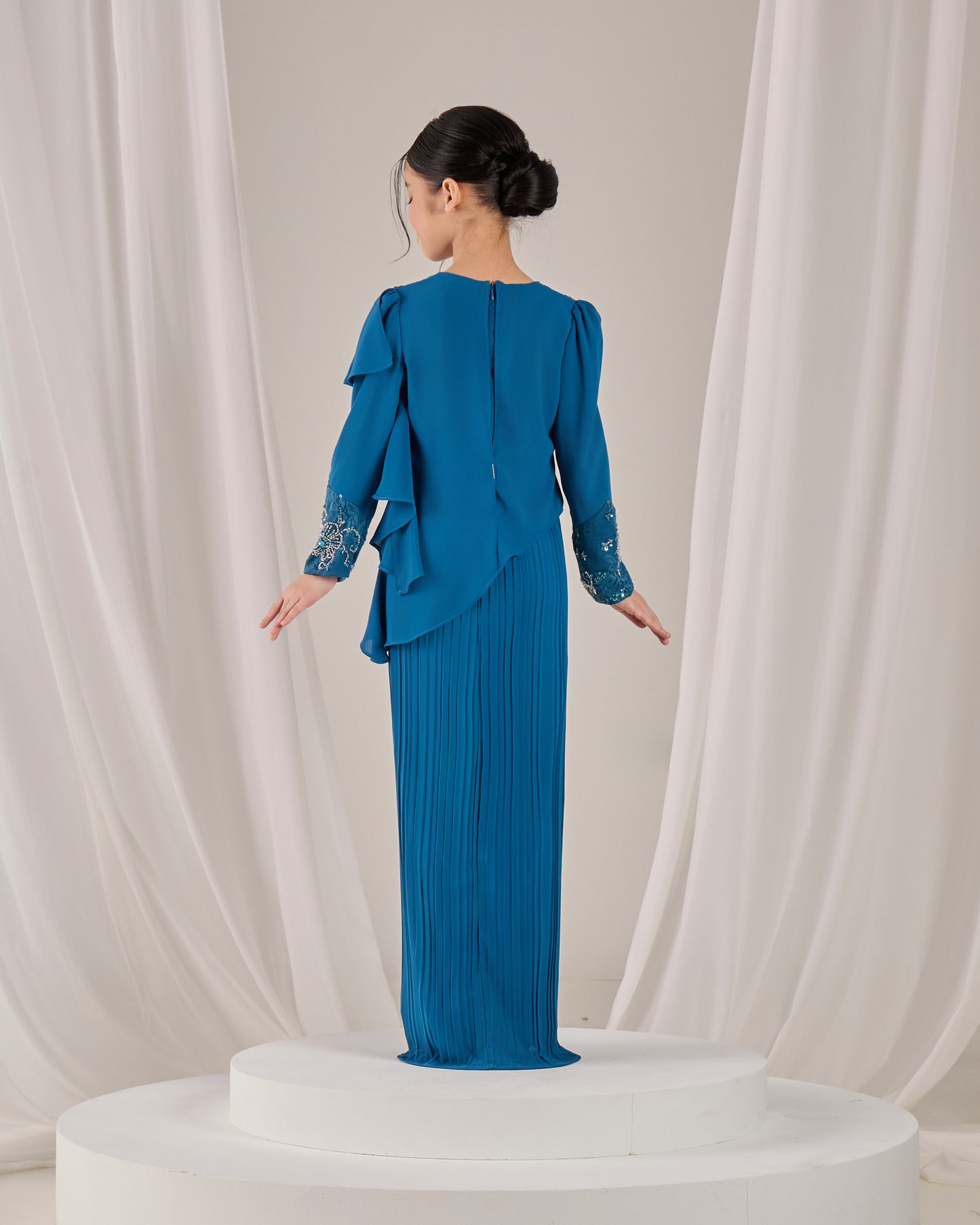 ADALINE DRESS KIDS (TEAL BLUE)