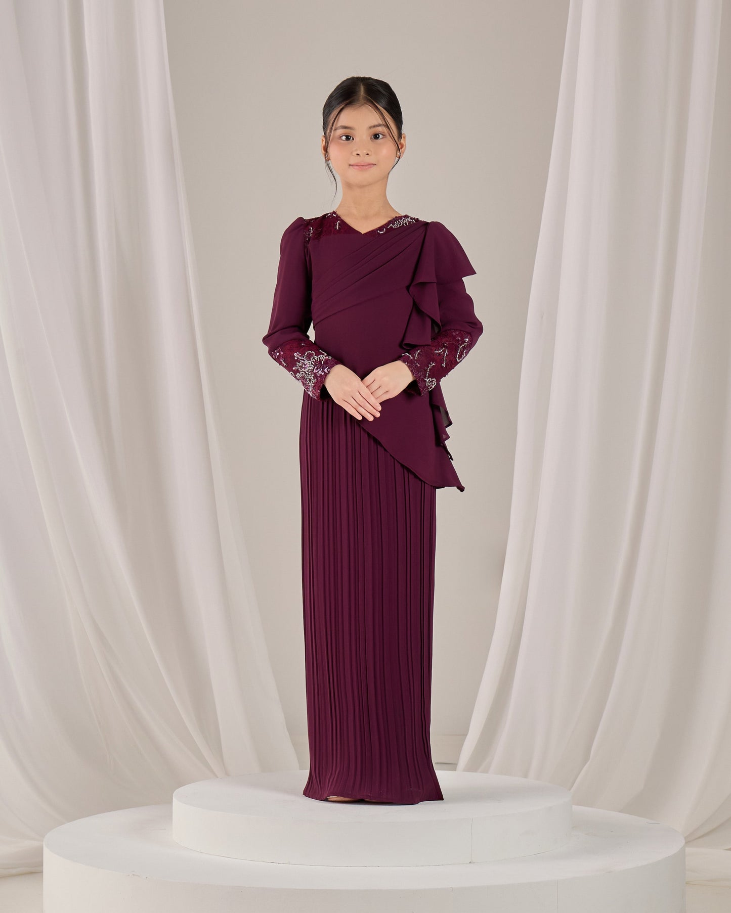 ADALINE DRESS KIDS (PURPLE PLUM)