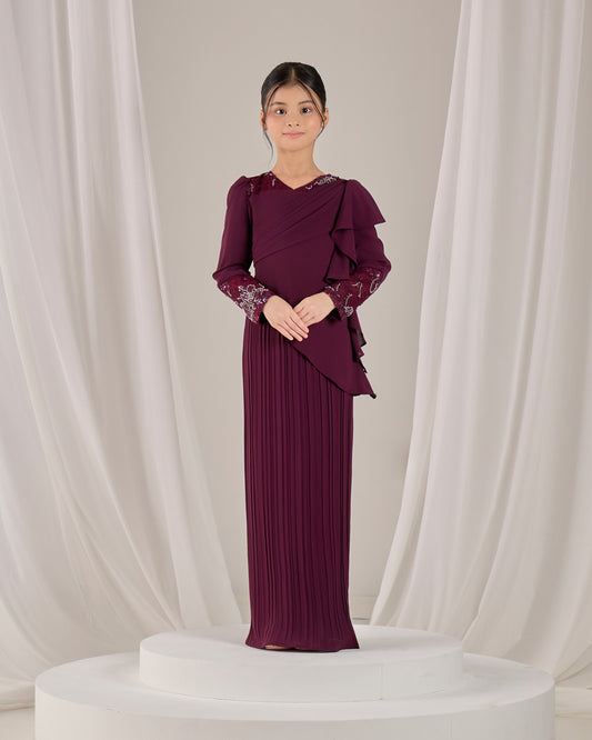 ADALINE DRESS KIDS (PURPLE PLUM)